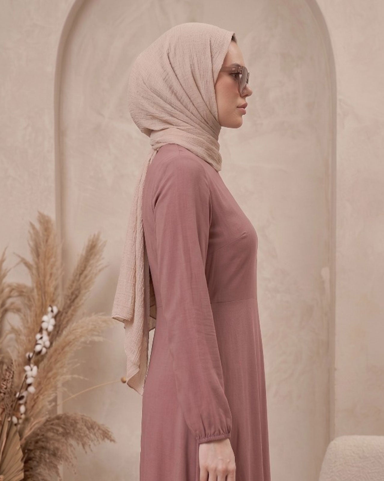 Premium Sage Green Embroidered Georgette Abaya