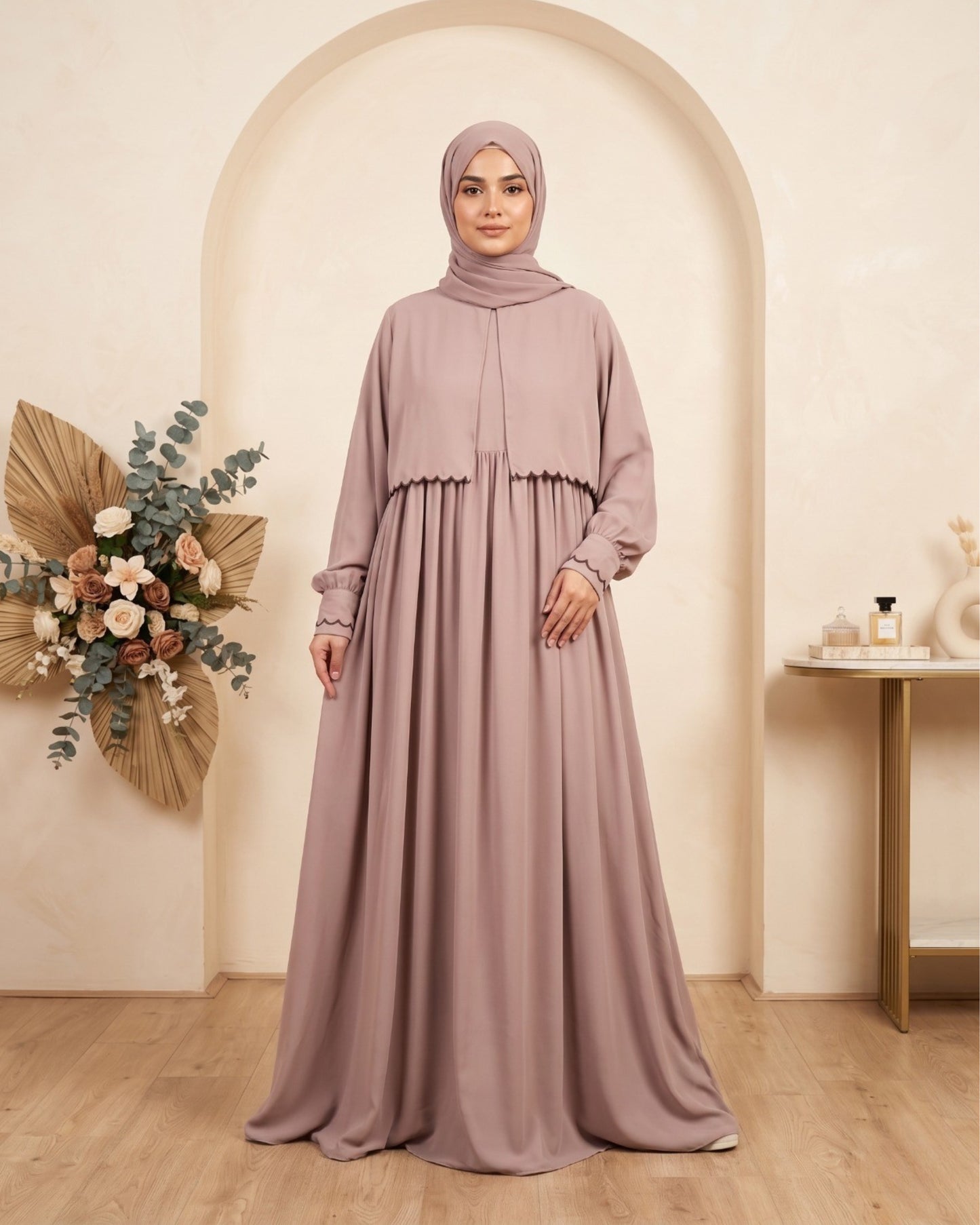 Classic Flowy Georgette Abaya – Lightweight & Breathable Daily Wear
