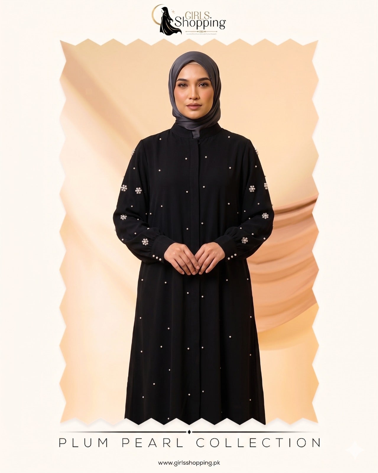 Stuff Georgette Elegant Modest Abaya