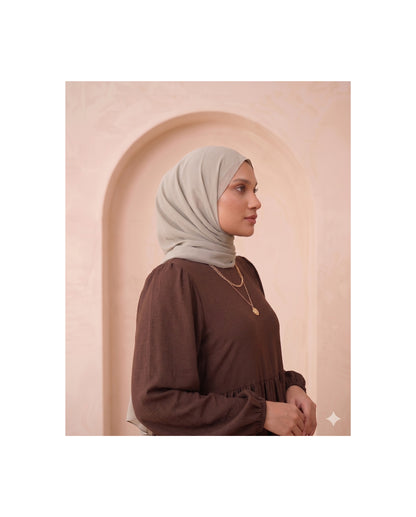 Timeless Minimalist Georgette Abaya - Chocolate Brown