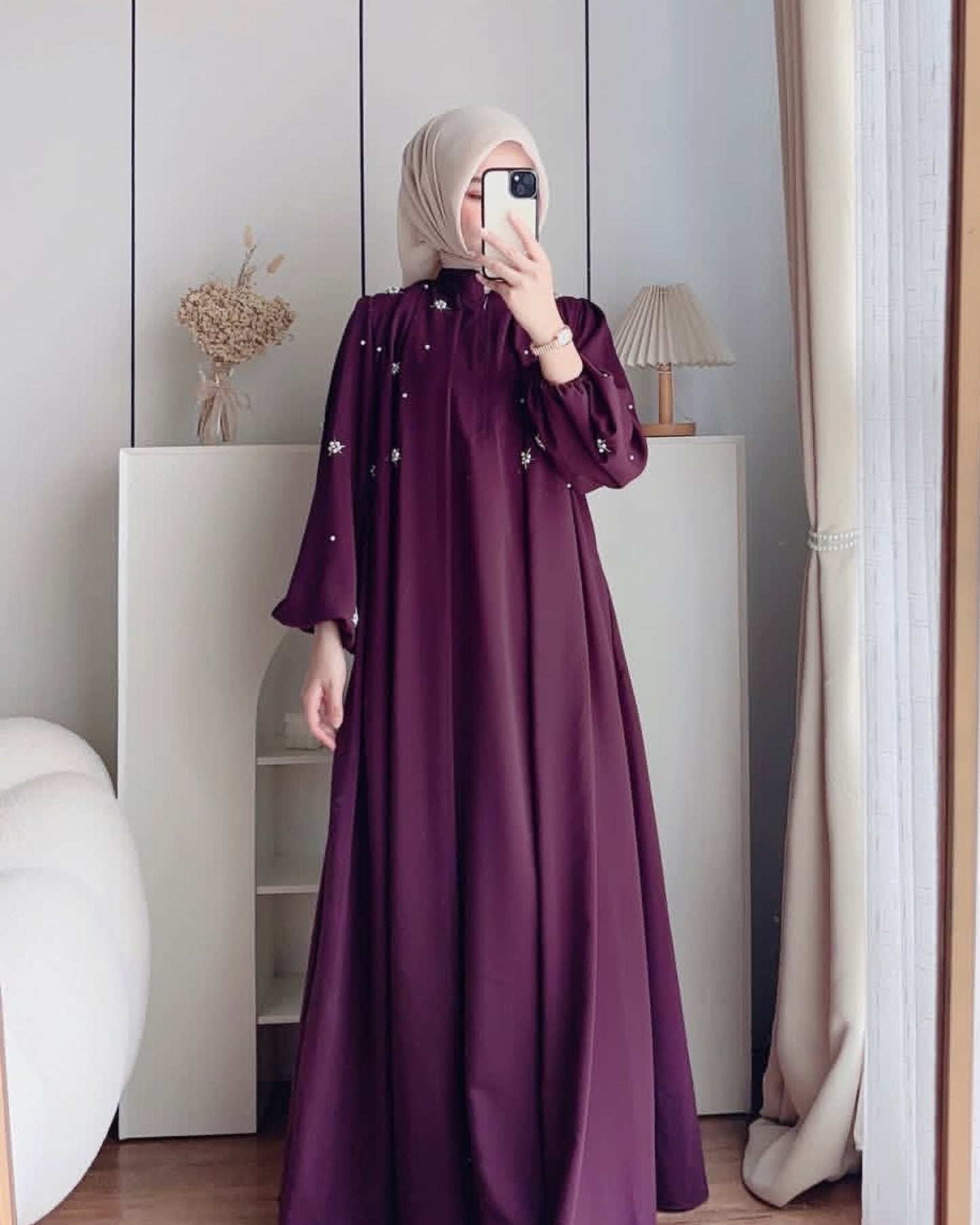 Stuff Georgette Elegant Modest Abaya