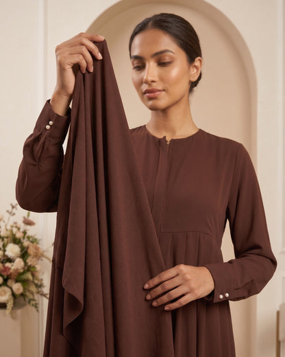 Essential Georgette Daily Abaya – Lightweight Flare & Comfort Fit
