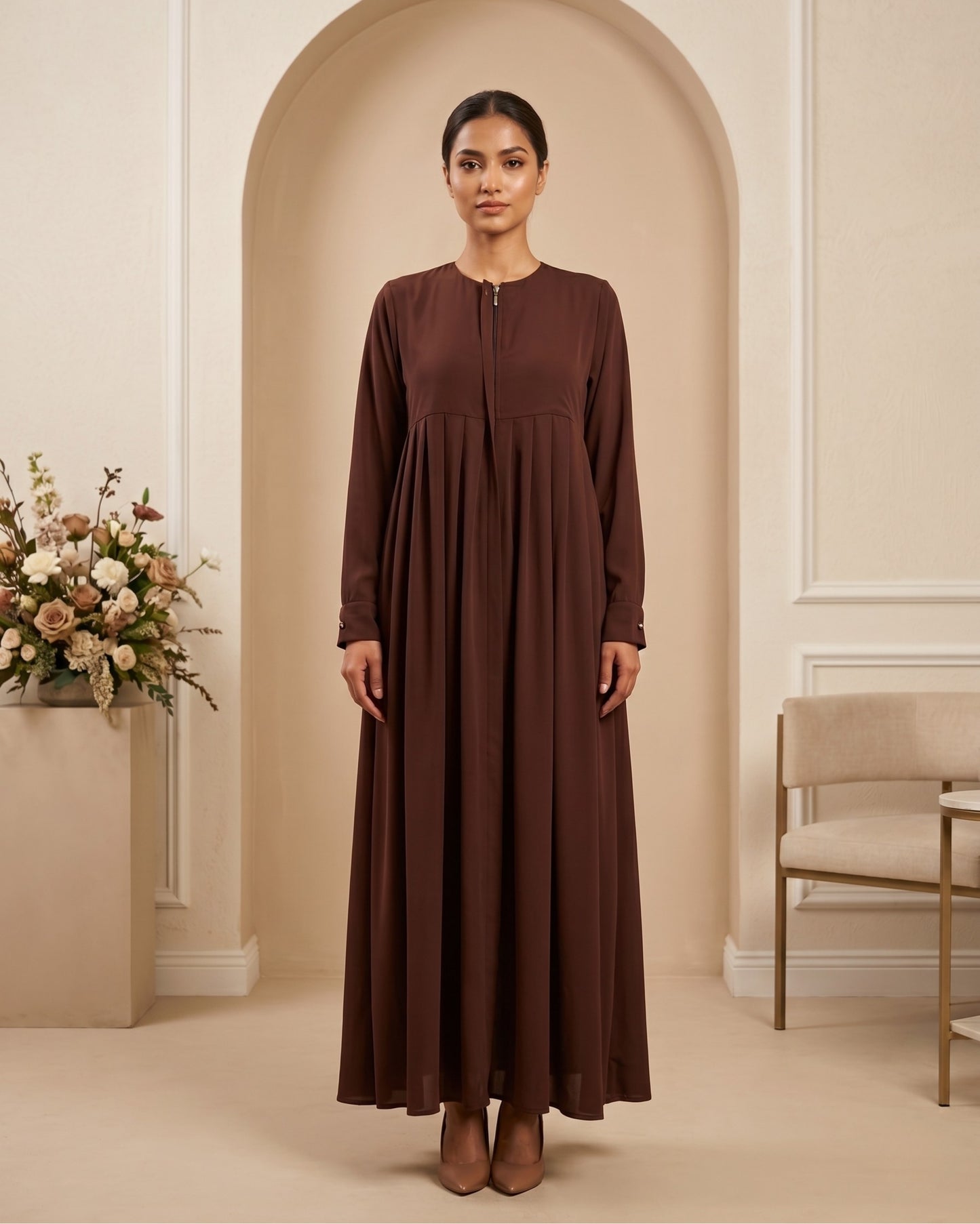 Essential Georgette Daily Abaya – Lightweight Flare & Comfort Fit