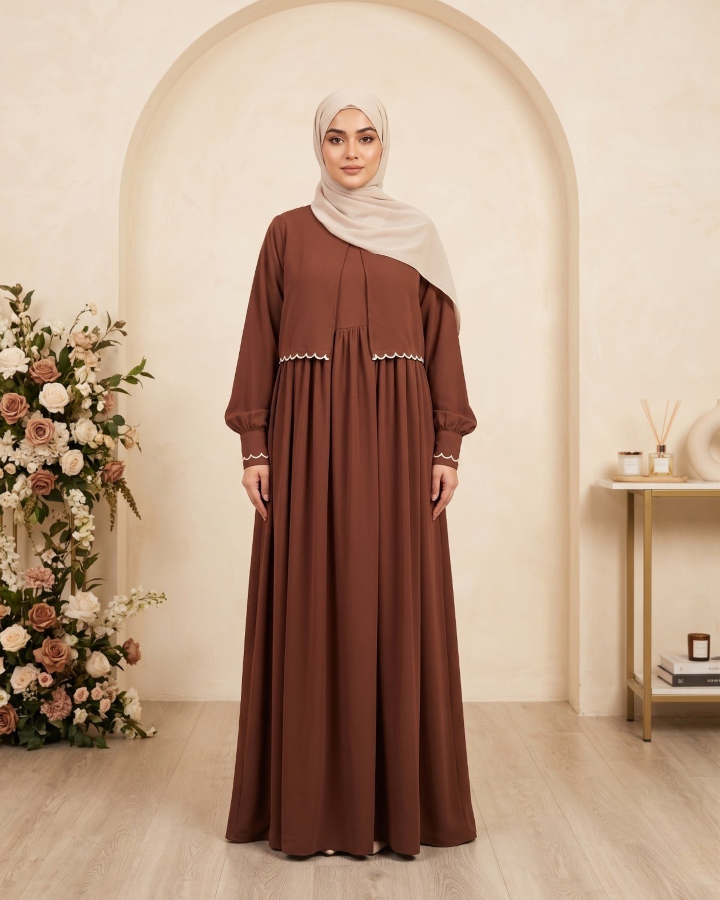 Noor-e-Khaas Premium Georgette Abaya – Elegant Flowy Modest Wear
