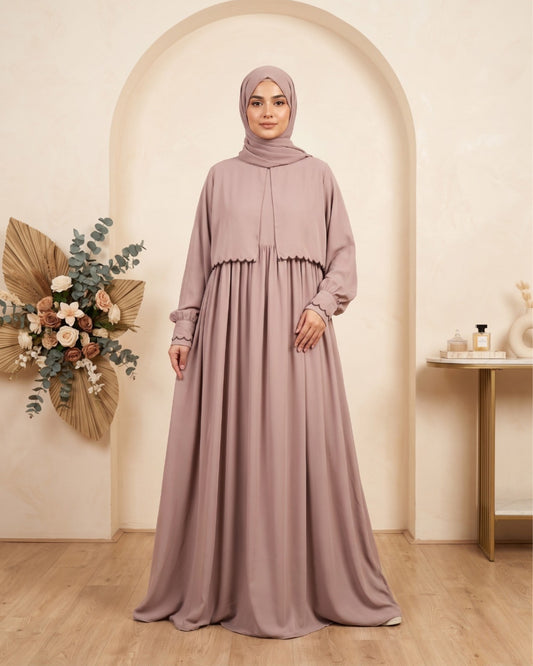 Classic Flowy Georgette Abaya – Lightweight & Breathable Daily Wear