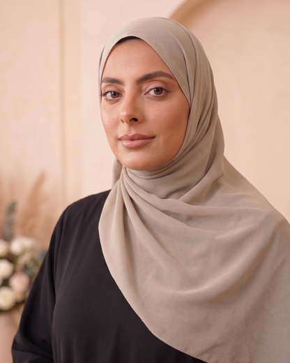 Classic Midnight Black Georgette Elegant Abaya