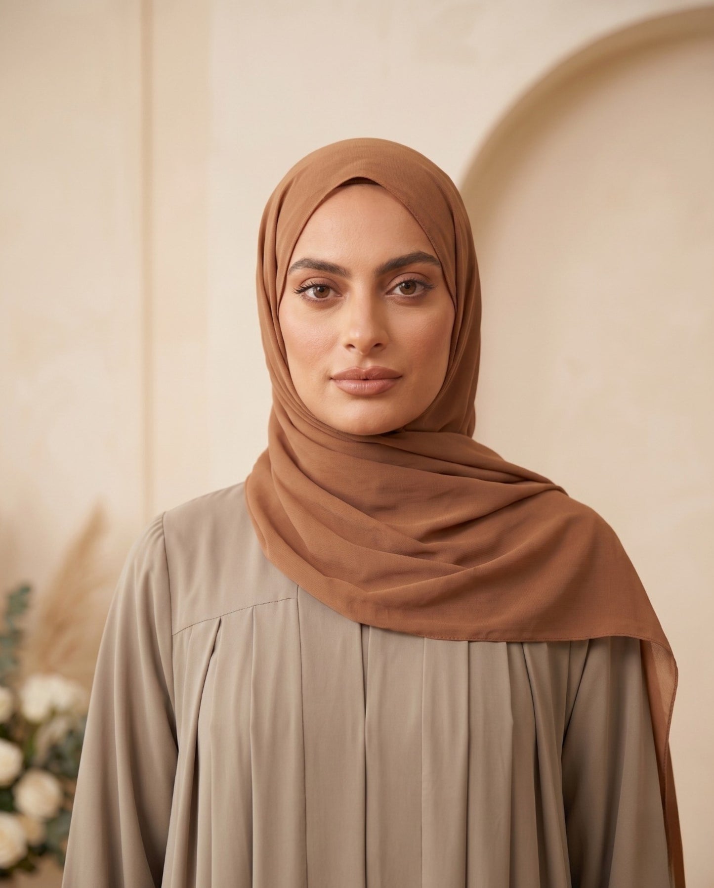 Premium Georgette Pleated Maxi Abaya Set with Elegant Smocked Cuffs