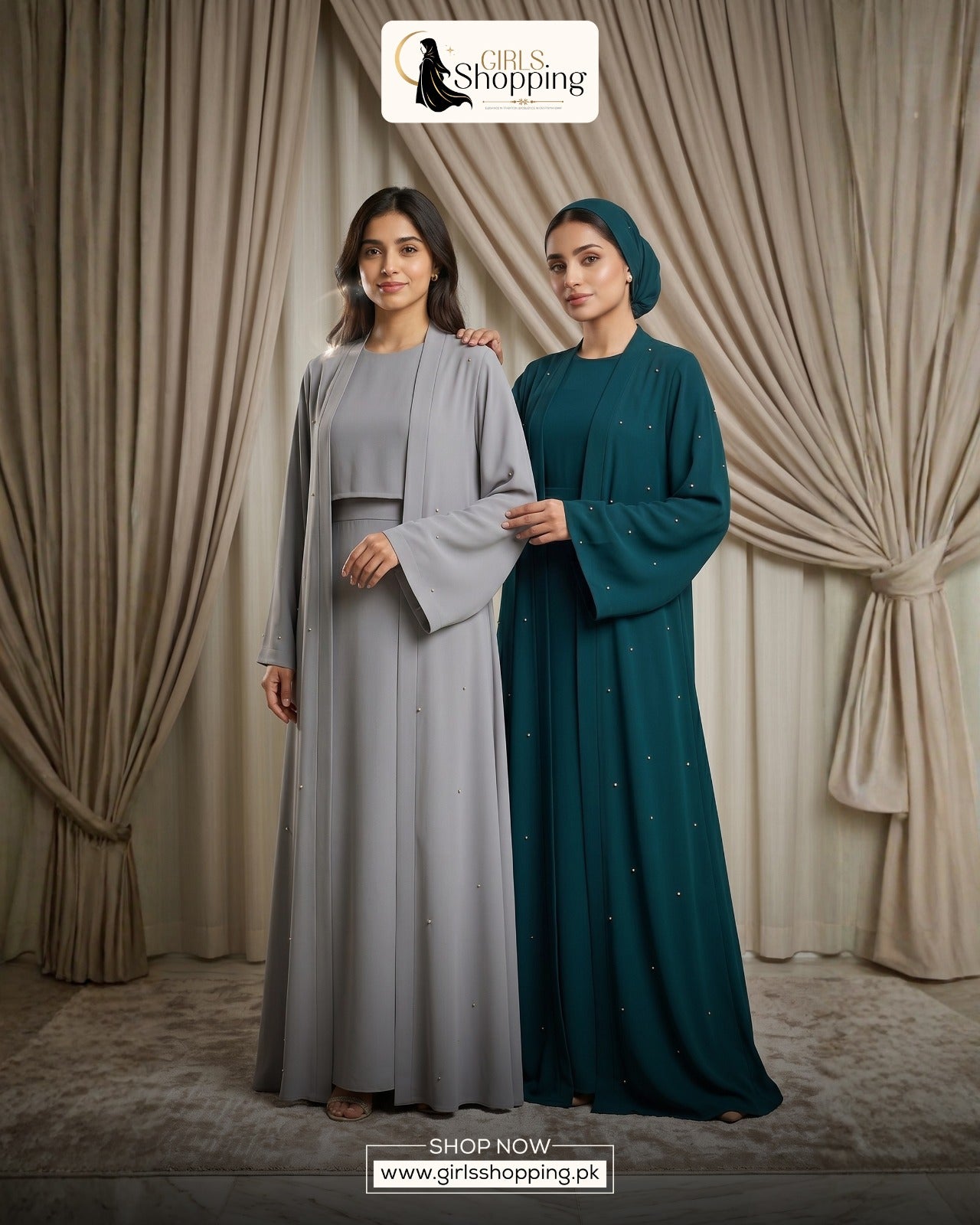 Stuff Georgette Elegant Modest Abaya