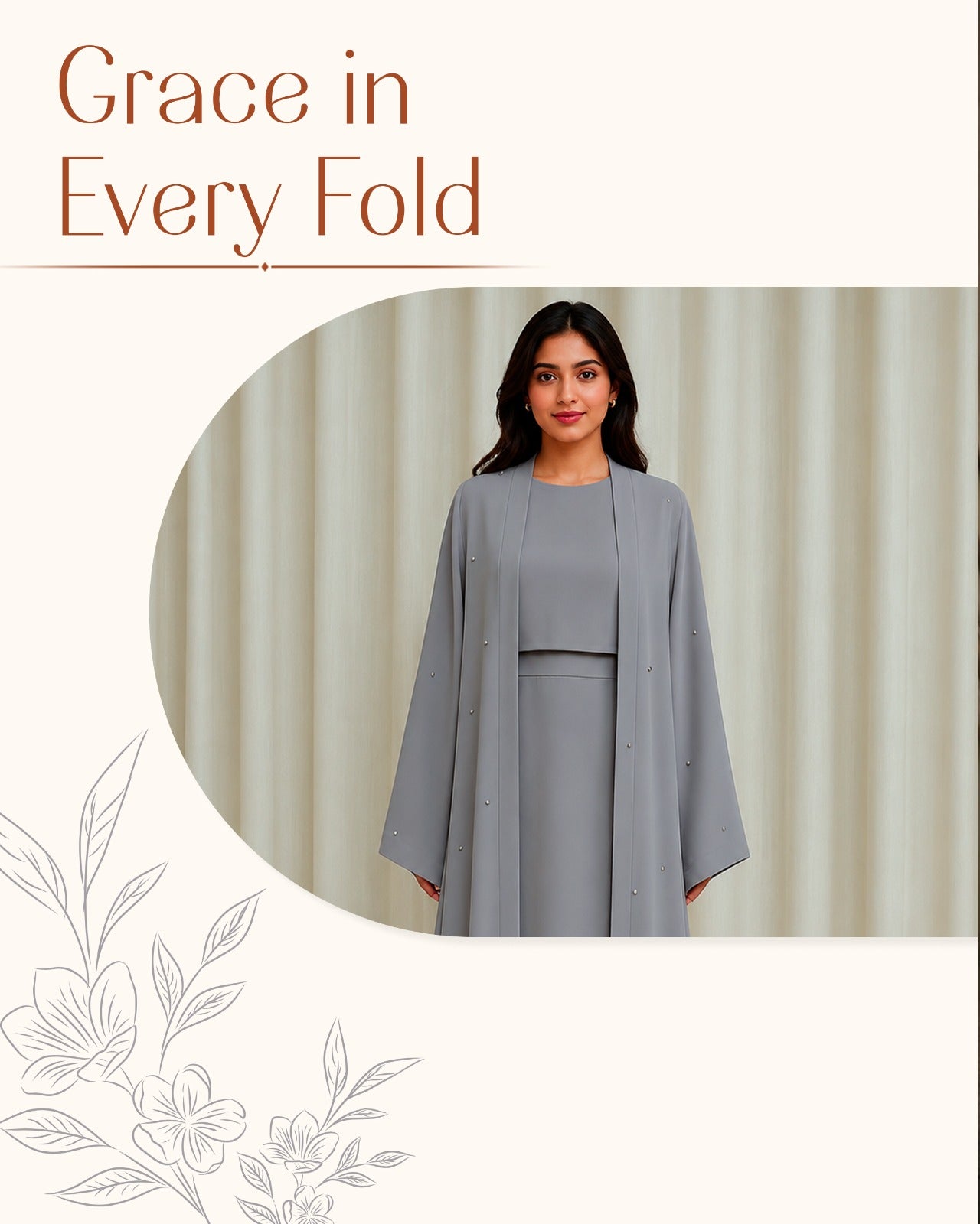Stuff Georgette Elegant Modest Abaya