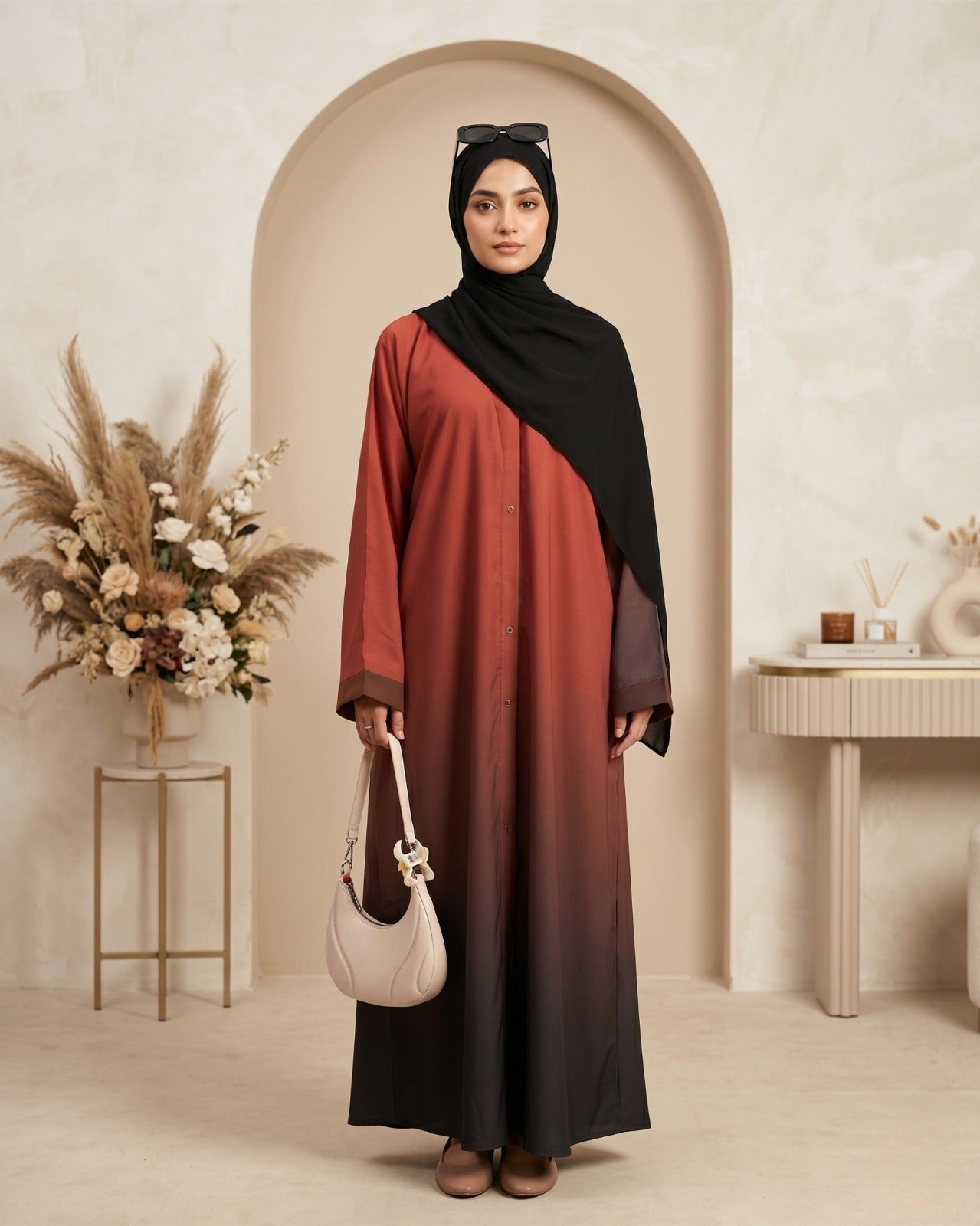 Luxury Silk Ombre Collection – Sada-e-Khaas Dual-Tone Elegant Abaya