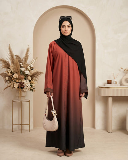 Luxury Silk Ombre Collection – Sada-e-Khaas Dual-Tone Elegant Abaya