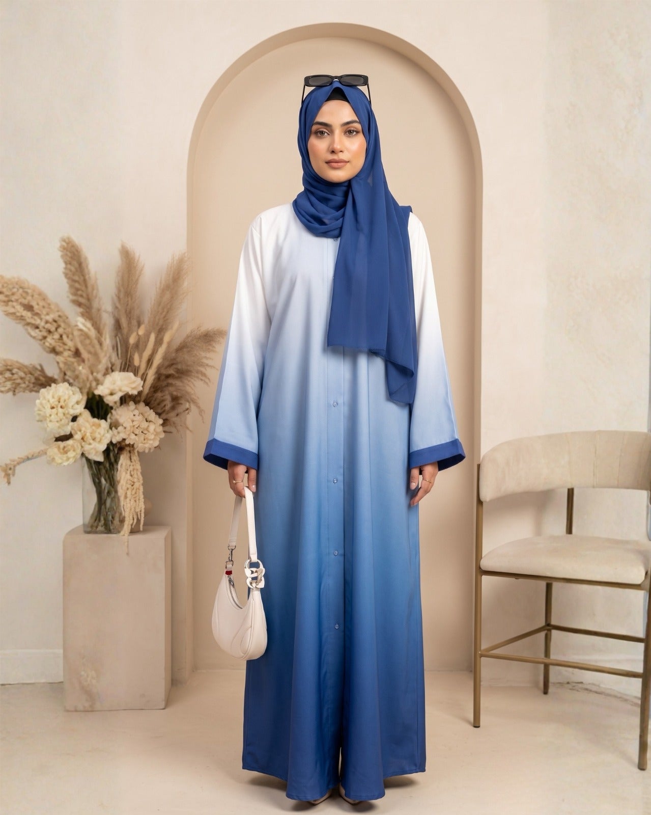Luxury Silk Ombre Collection – Sada-e-Khaas Dual-Tone Elegant Abaya