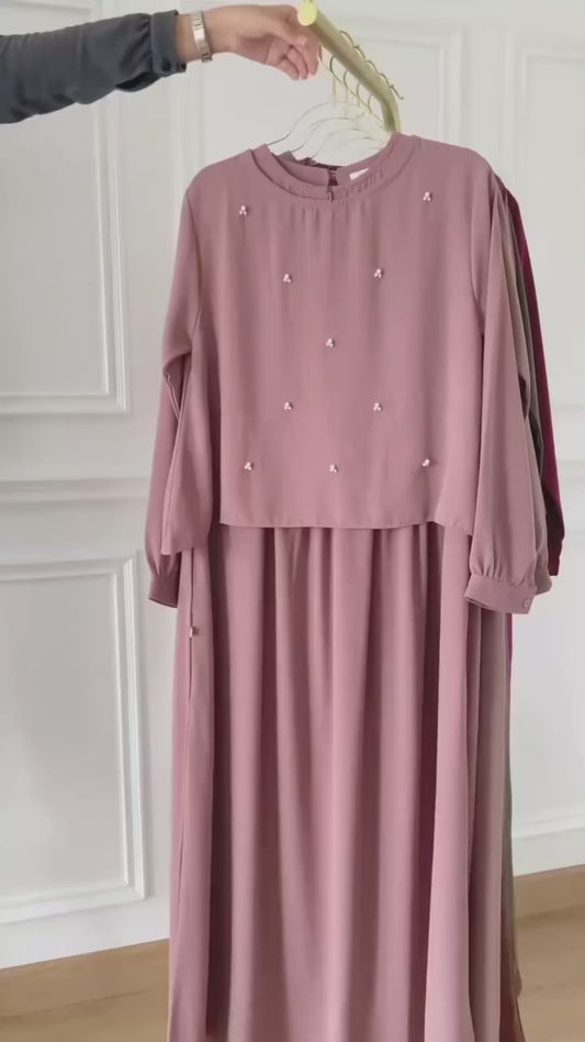 Floral-Accented Ensemble Abaya