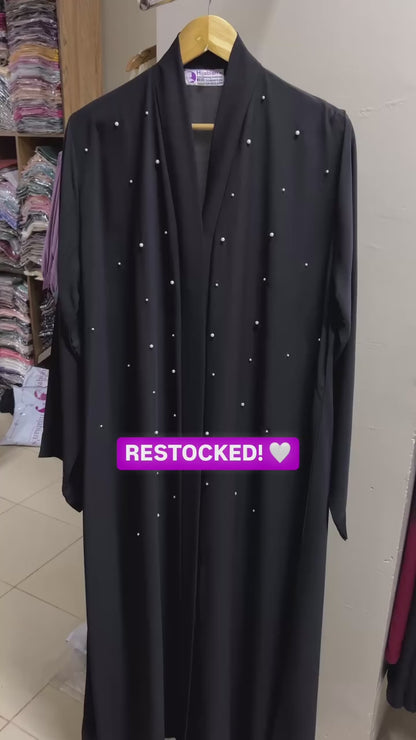 College Wear Pearls Abaya