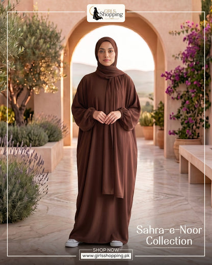 Classic Maroon Georgette Batwing Abaya – Sahra-e-Noor Collection