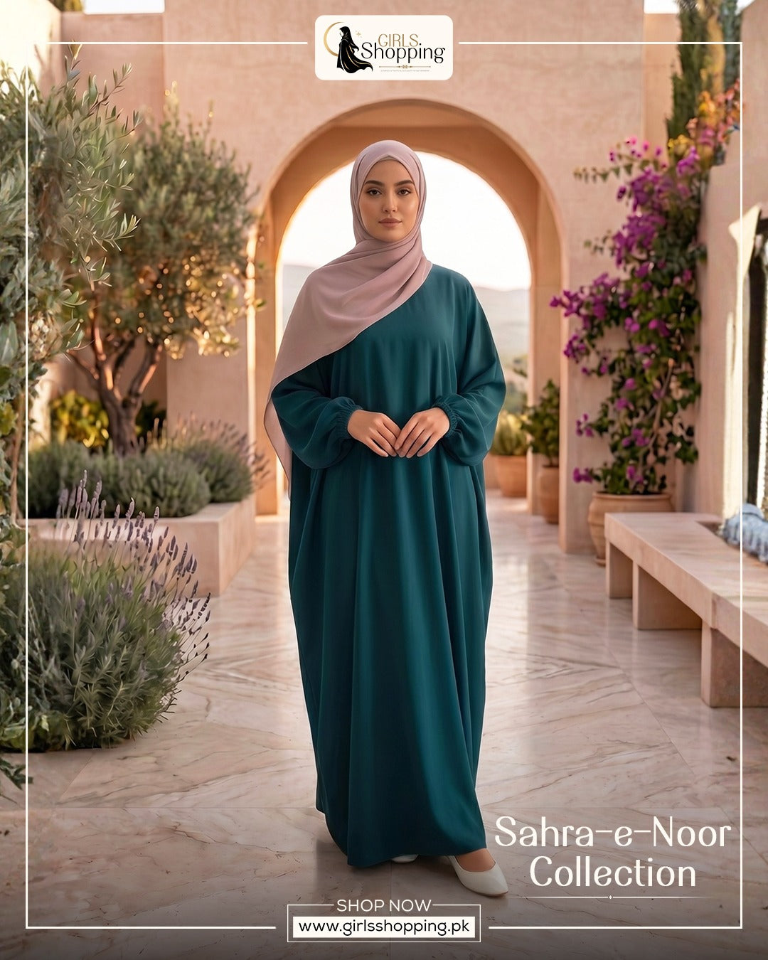 Classic Maroon Georgette Batwing Abaya – Sahra-e-Noor Collection